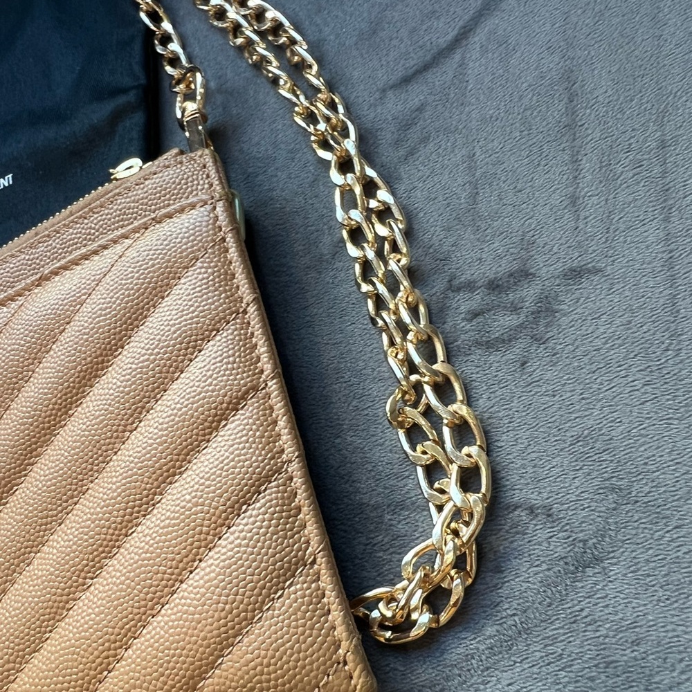 Sold- beige YSL clutch & crossbody bag - Picture 10 of 14